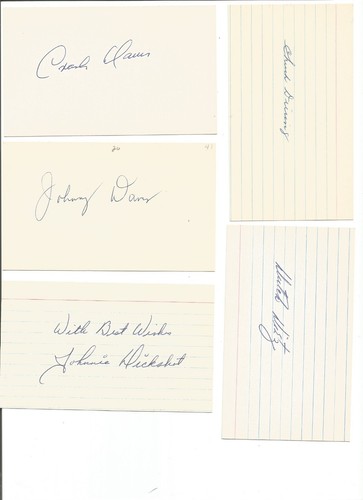 Dutch Dietz signed 3x5 index card 1940 Pittsburgh Pirates baseball