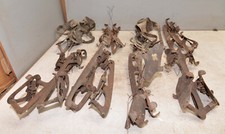 16 antique ice skate 8 pairs collectible winter Christmas decorating display lot