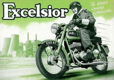 1957 Excelsior motorcycle poster