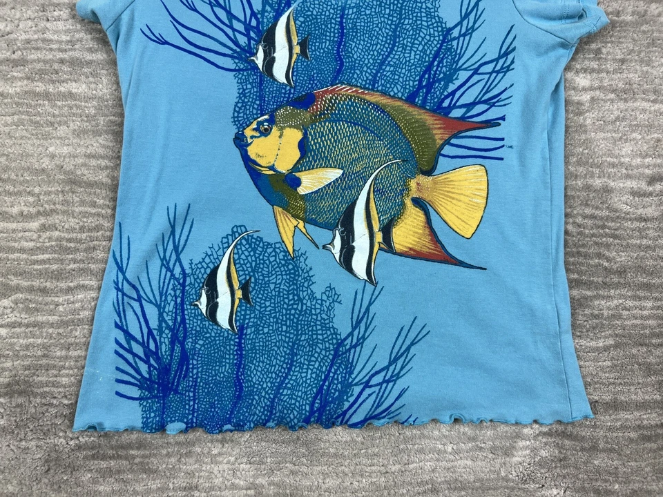 Vintage Guy Harvey Top Womens Extra Large Blue Shortsleeve Bluewater Made in USA - Image 3 of 4