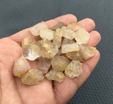 10 Pieces Genuine Quality Natural Rutile Quartz Gemstone Rough Size 14-16 MM Raw