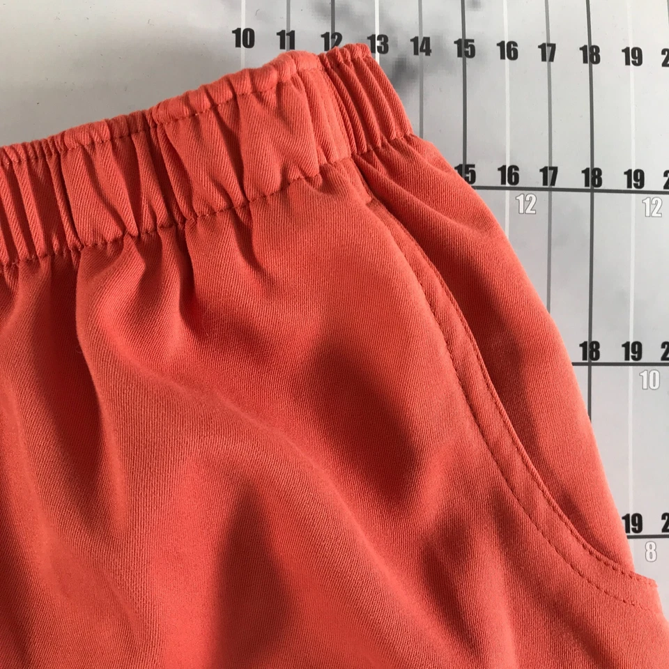 Pantalones Alia Mujer Petite 14 Coral Naranja Pierna Recta Bolsillos Cintura Elástica Foto 2 de 4