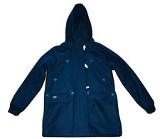 Lacoste Live Women's Navy Hooded Duffle Coat Size L 14