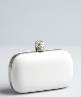 alexander mcqueen white clutch