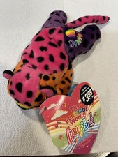 Rare VTG HTF Lisa Frank HUNTER Leopard 8" Plush 1998 Bean Fantastic World NWT
