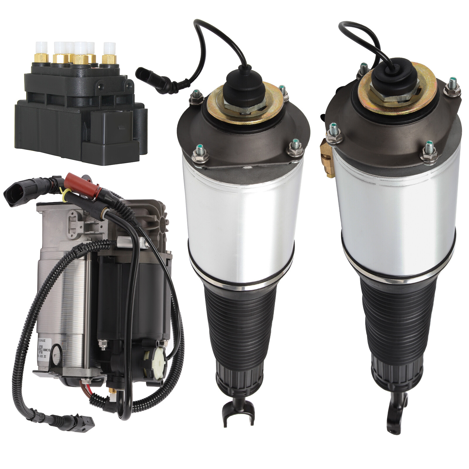 4Pcs L+R Air Suspension Strut Shocks Compressor Relay For Audi A8 D3 S8 Sedan-image