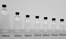 100ml 200ml 250ml 300ml 500ml 1000ml Plastic Bottles Juice Smoothie with Caps