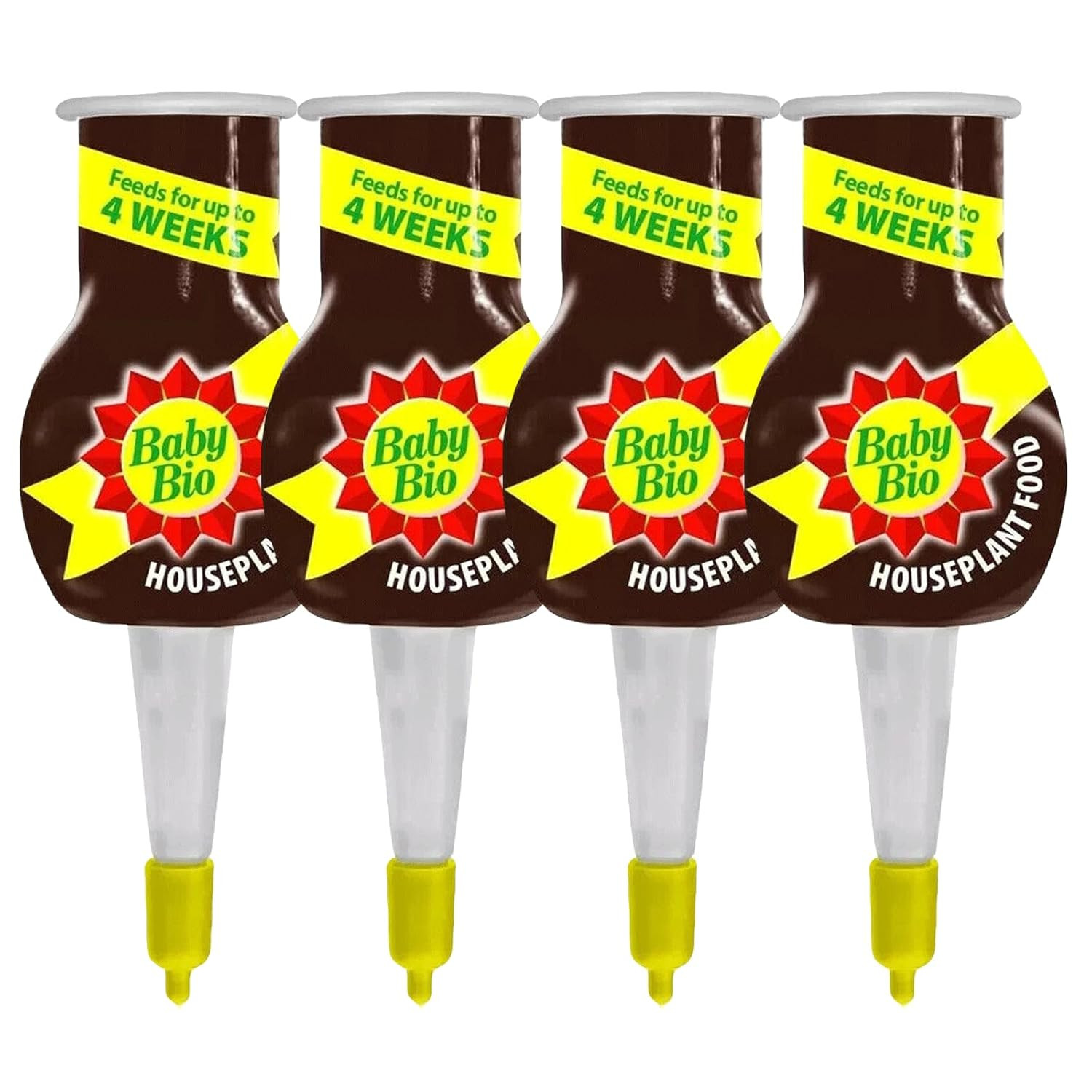 Baby Bio Houseplant Drip Feeders Pack of 4 Plant Feed Food Fertiliser Nutrients