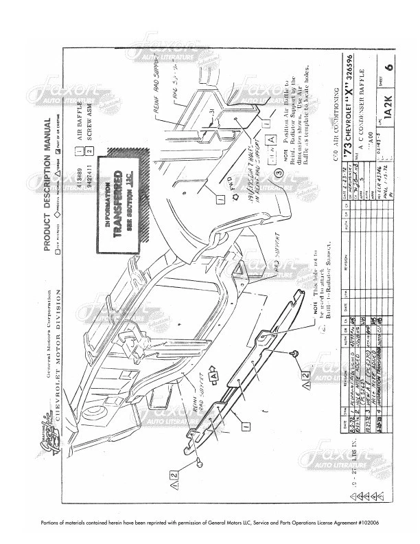 Chevy Nova 1973 manual de montaje de fábrica 73 vistas explosivas Chevrolet LN personalizado Foto 3 de 4
