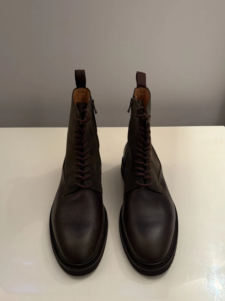 JOHN LOBB Perth OX Grain Waxed Leather Boots Mens Green UK 9.5 EU 43.5 New £1490 — 第 2/4 张图片