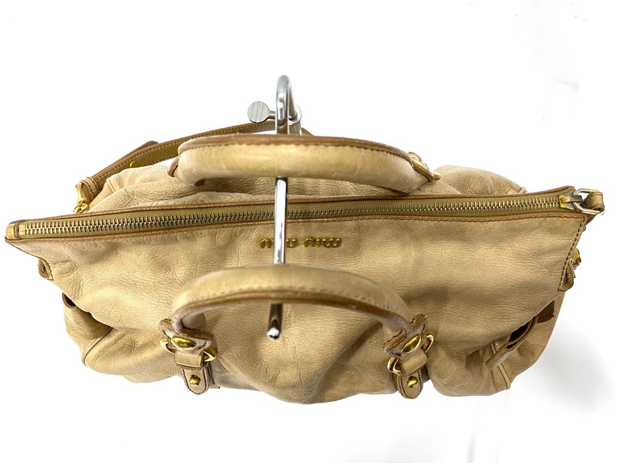 miu miu Vitello Lux side ribbon 2way bag