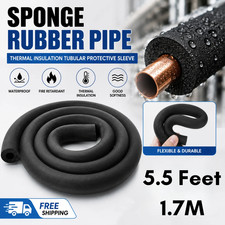 Foam Tubing Pipe Insulation Outside Pipe Lagging Black 5.5 ft Length 6mm-32mm ID