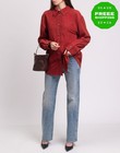 RRP €650 LOULOU STUDIO Suede Leather Oversized Shirt Size S Fits M L Garment Dye