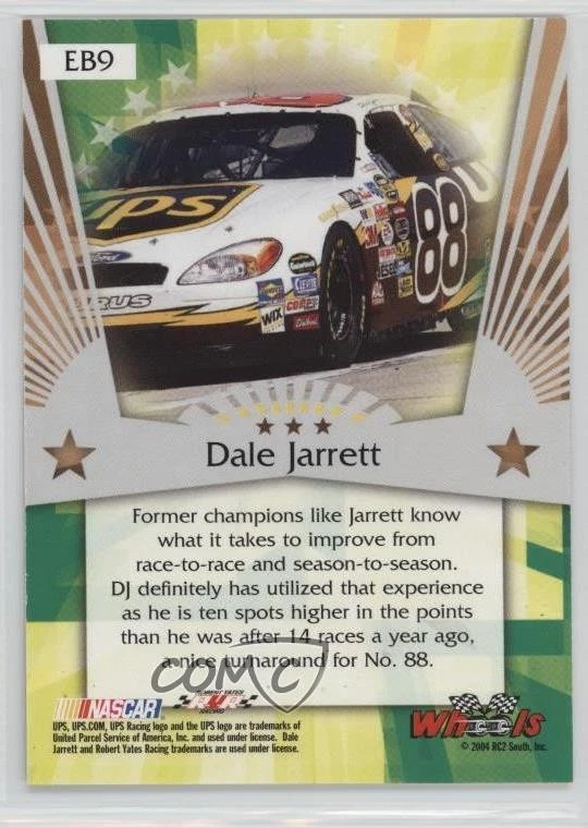 2004 Wheels American Thunder Blue /5 Dale Jarrett #EB9 HOF - Image 2 of 2