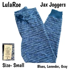 lularoe jax joggers EUC Blue Gray Lavender SIZE Small