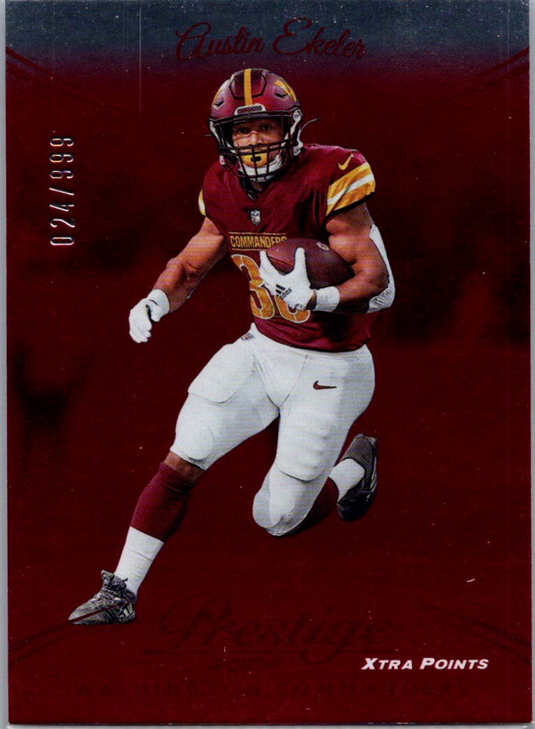 Austin Ekeler 2024 Prestige Red Xtra Points #293 #/999 Washington Commanders