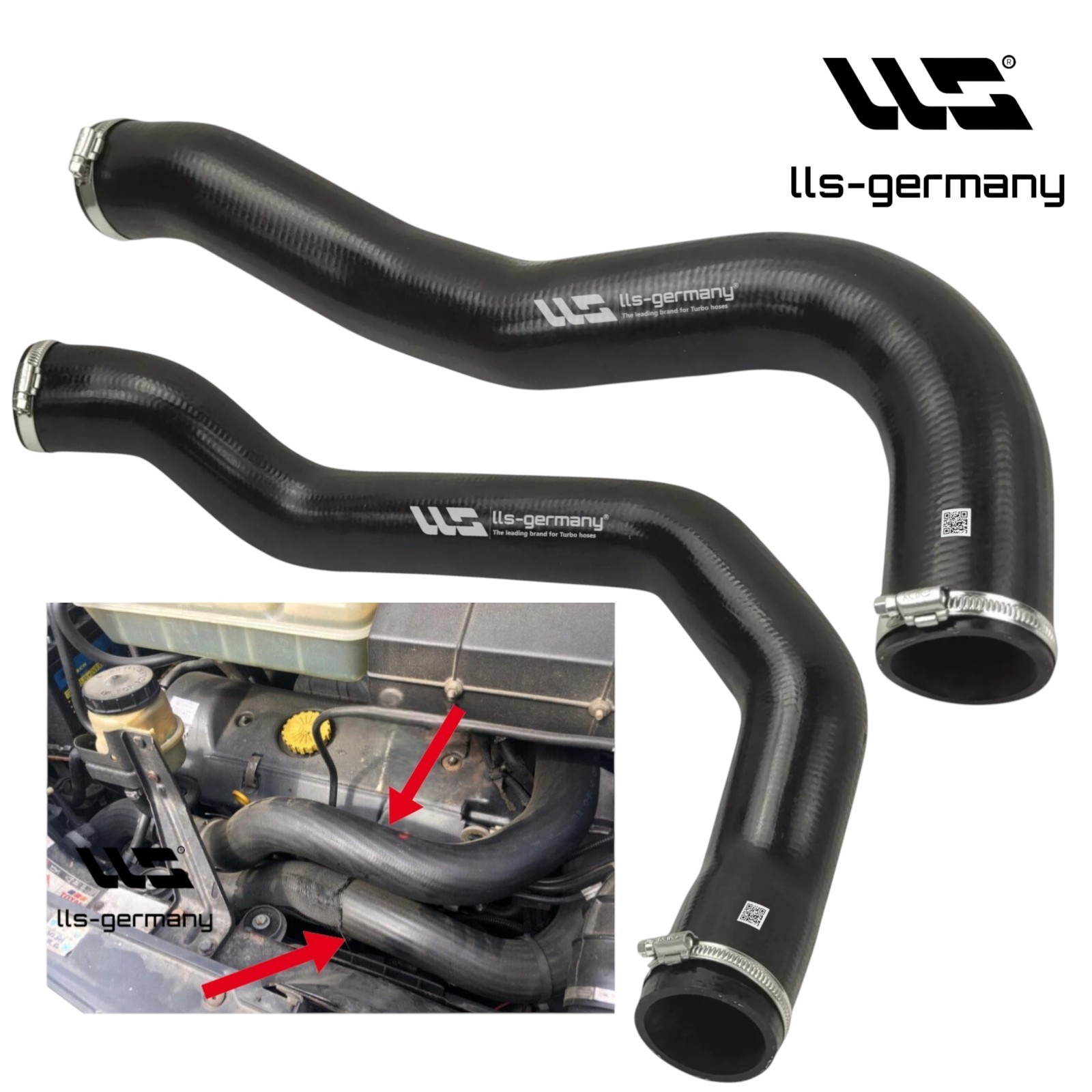 2X Turbo Hose For FIAT DUCATO 2.8 D TDI 2.5 TD TDI 4X4 1307121080