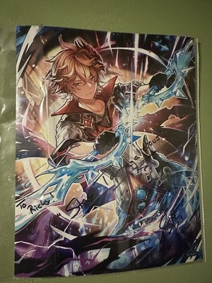 Genshin Impact Childe Tartaglia Signed, Griffin Burns Print (signed To Ricky)