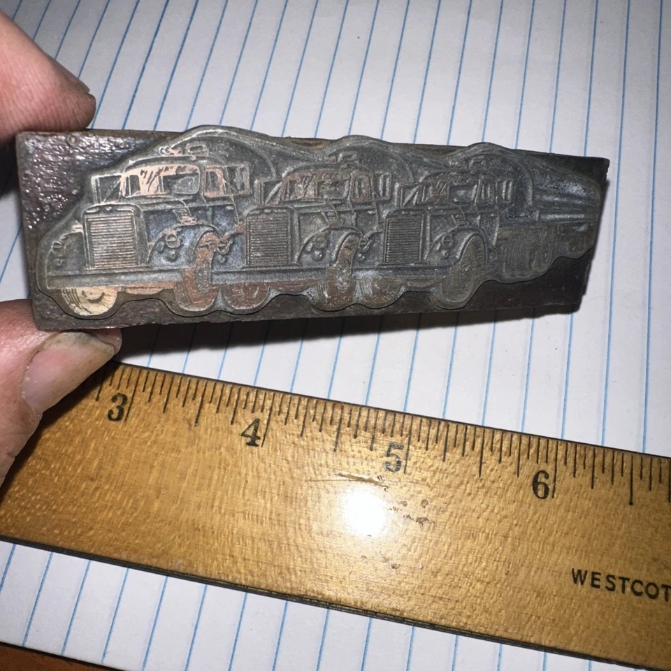 Printing Block ( 3 Old Tractor Trailers ) - Image 4 of 4