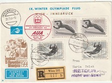 AUSTRIA: Registered airmail cover Olympic Games 1964.
