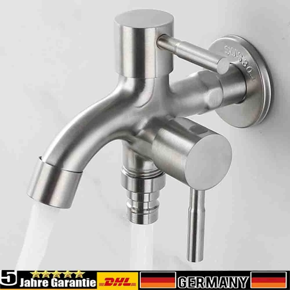 Gartenhahn WATTS F1/2 mit integrierter Wandleuchte und Nasenverbindung