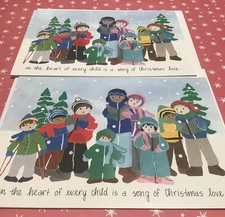 Vintage 2 Kimberly Rinehart Christmas Cards Unused With Envelopes