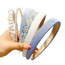 Fashion Headbands Set, 6pcs Pearl Floral Padded Wide Vintage Headbands for Wo...