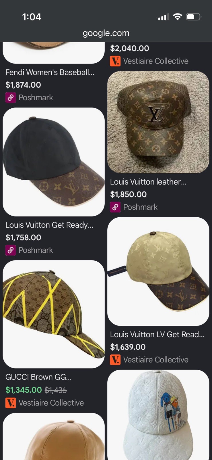 Louis Vuitton Brown/Black Check Logo Mesh Back Adjustable Cap image 6