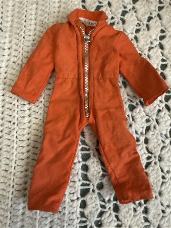 Vintage1960s GI Joe Air Adventure Team Doll Orange Pilot Jumpsuit(Hongkong) Rare
