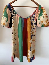 Farm Rio Mid Length Multi  Color Dress Size Small