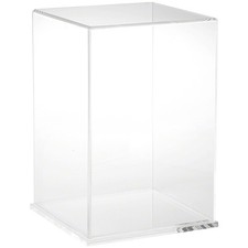 Plymor Clear Acrylic Display Case with Clear Base, 8" W x 8" D x 12" H