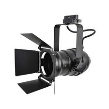 TRK9000 Theater Track Light Head, Stage Light with Flippers, Black Frost Paint