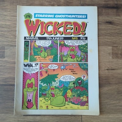 Marvel Comic It's Wicked! No.5 17th June 89 Comics Ghostbusters Slimer Rare 