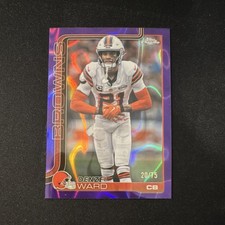 Topps 2025 Chrome Denzel Ward Purple /75 #74 Cleveland Browns