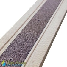 Brown Anti-Slip Decking Strips for Outdoor Steps, Ramps & Stairs