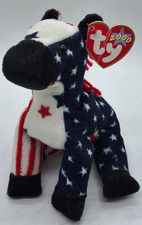 RARE TY Lefty 2000 Beanie Baby With Errors Political Donkey MISPRINT