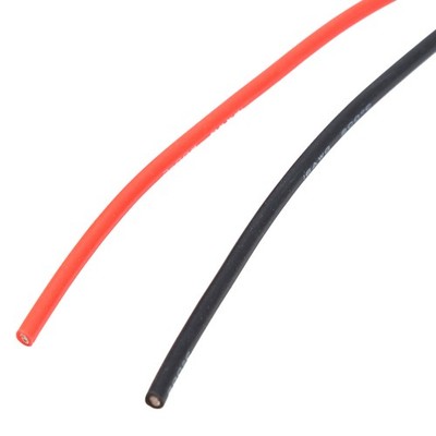 16AWG 2m Flexible Silicone Cable Tinned Copper Stranded Wire 1 Meter Red 1 M SET