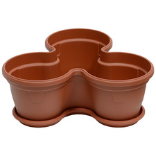 Blumentopf Säulentopf Pflanzturm Hochbeet mit Untersetzer stapelbar Kunststoff