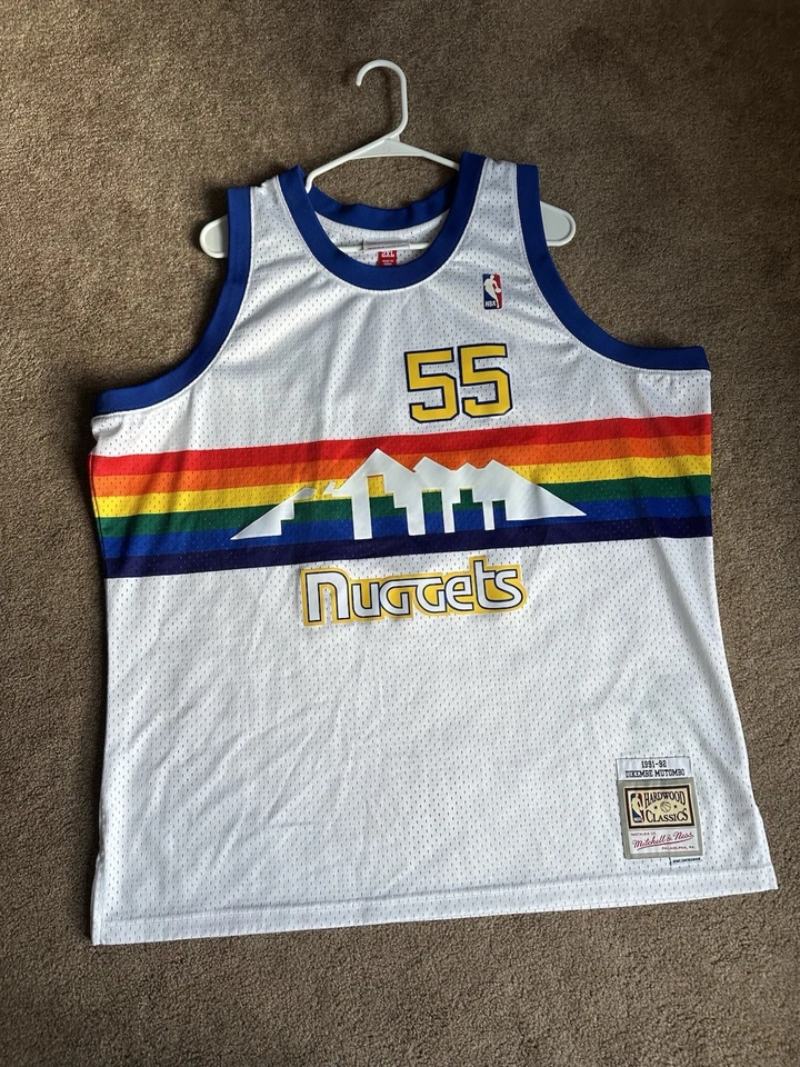 Mitchell & Ness Dikembe Mutombo Swingman Jersey Mens XXL White - Image 2 of 4