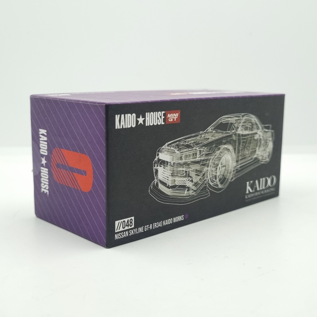 Mini GT Kaido House Nissan Skyline GT-R R34 Kaido Works V1 Purple