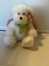Joy Ty Beanie Babie 2006 Christmas 7in White Angel Bear 3up Girls Boys 40442
