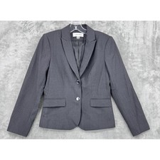 Calvin Klein Blazer Womens 2 Career Office Button Minimalist Jacket Professional