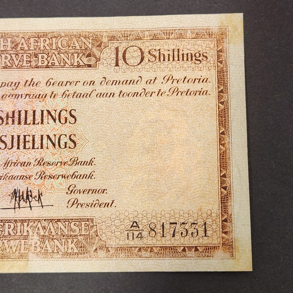South Africa 10 SHILLINGS 1956 RARE BANKNOTE | eBay