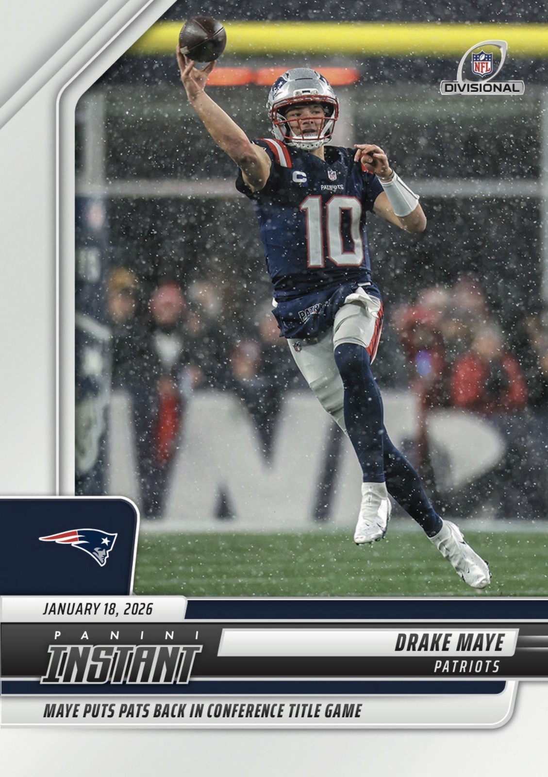 DRAKE MAYE 2025 Panini Instant NFL #426 2nd Playoff Win /874 MINT