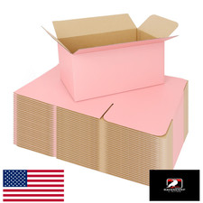 30 Pink 11x6x6 Shipping Boxes Medium Cardboard Packaging Moving Small Business