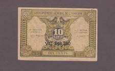 French Indochina 10 Cents Banknote P-89a ND-1942