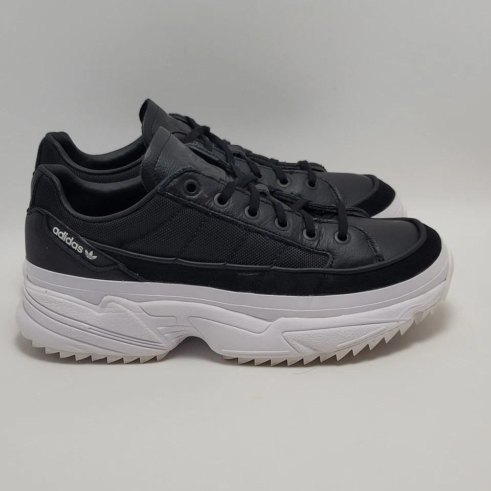 Adidas Originals Women's Kiellor Black White Low Top Platform SneakerSize 8.5 - Image 2 of 4
