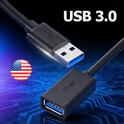 USB 3.0 Extension Cable High Speed Extender Cord Adapter Type A Male to Female