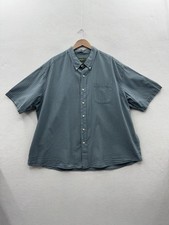 Eddie Bauer Mens 3XL Green Plaid 100 Cotton Shirt Button Down