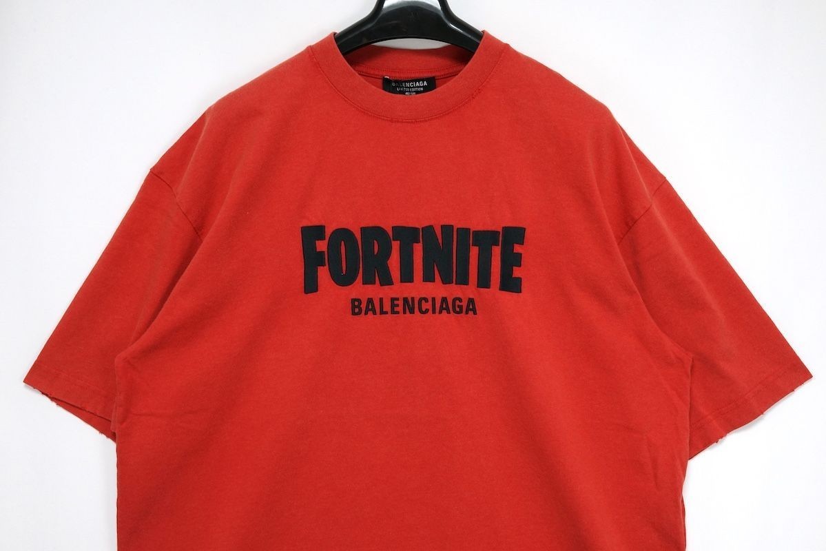 Balenciaga x Fortnite 21 years Cotton T-shirt Size M Men's Red thumbnail 5